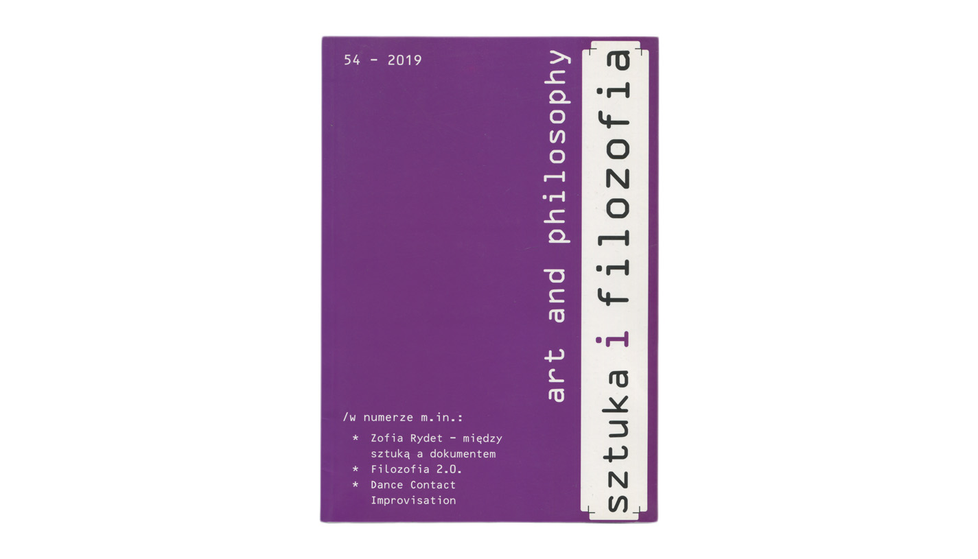 Sztuka i Filozofia / Art and Philosophy 54 - 2019 - książka - Semper  2019