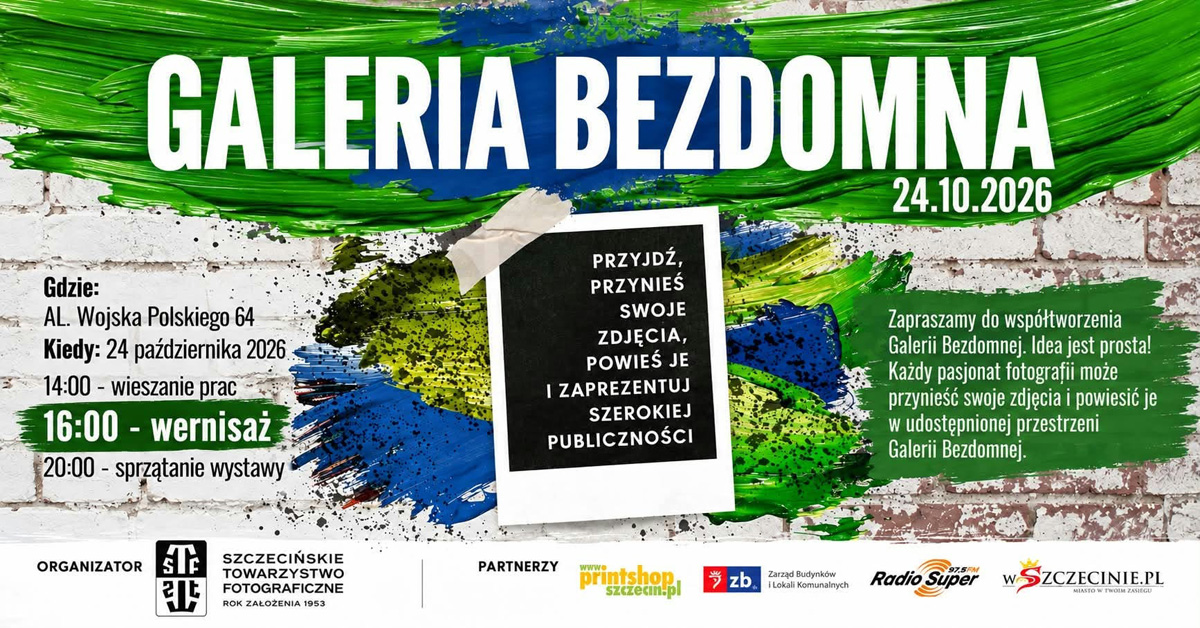 Galeria Bezdomna w Szczecinie - wystawa fotografii Galeria Szczecińskie Towarzystwo Fotograficzne Szczecin