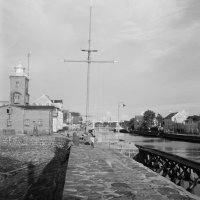 W małym porcie. Fotografie Wiesława Prażucha - Darłówko w 1955 r.