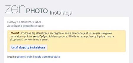 Instalacja galerii Zenphoto